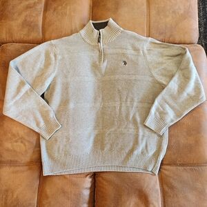 U.S. Polo Assoc. Men's Light Gray Sweater 2X